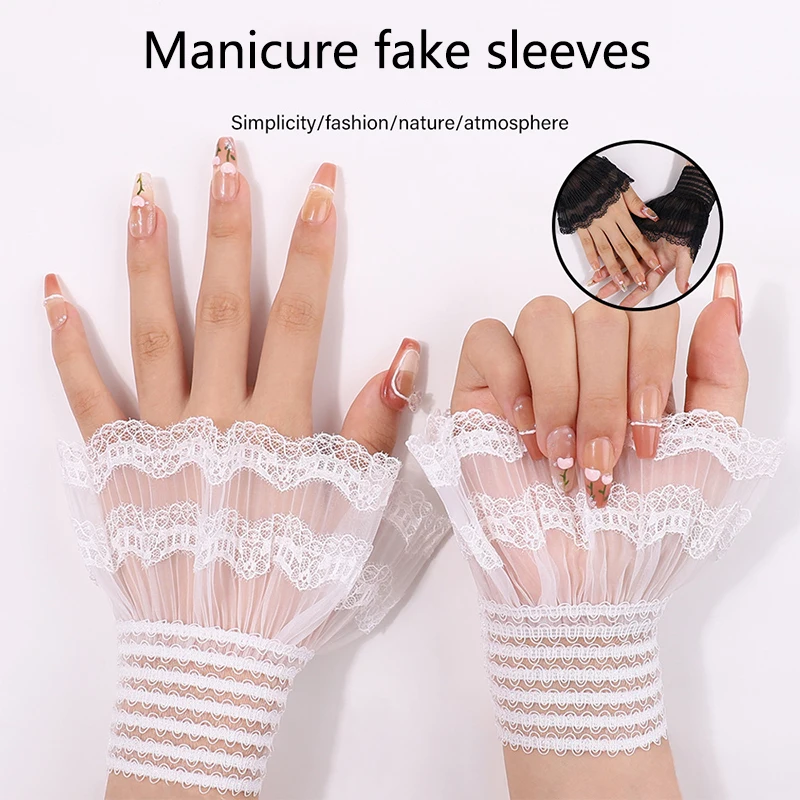 

Nail Photo Glove Beautiful Gentle Fake Cuffs Decorative Lace Flare Fashion Sexy Art Accessories Photography Props