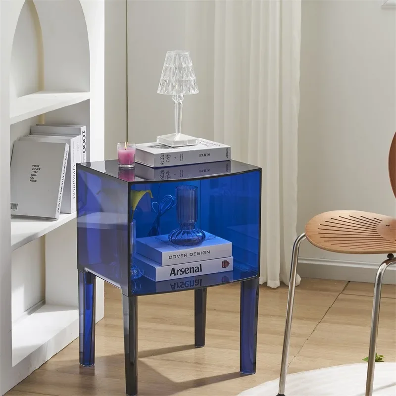 Creative bedside table Simple sofa side cabinet Acrylic Internet celebrity transparent storage