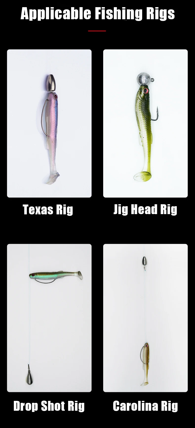 FISHANT Fat Real Fish T-Tail Soft Bait 2,0/2,5/2,8 Zoll schwimmender Köder für Wildfischen Wettkampffischen Mandarinenfisch Bass – Detail 6