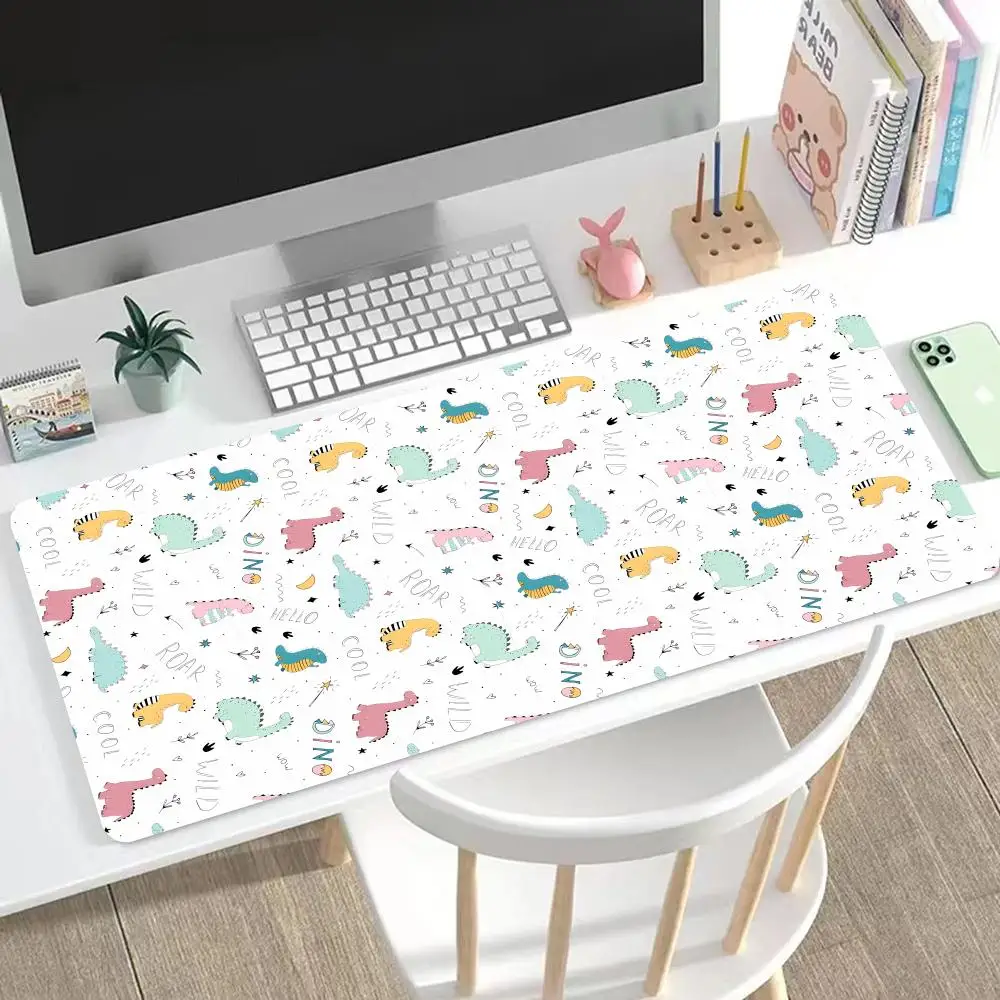 

Cartoon Dinosaur Mouse Pad Cute HD Mousepad Pad Extended Gaming Keyboard LargeMousepad 90x40cm XXL Gamer Mousepad