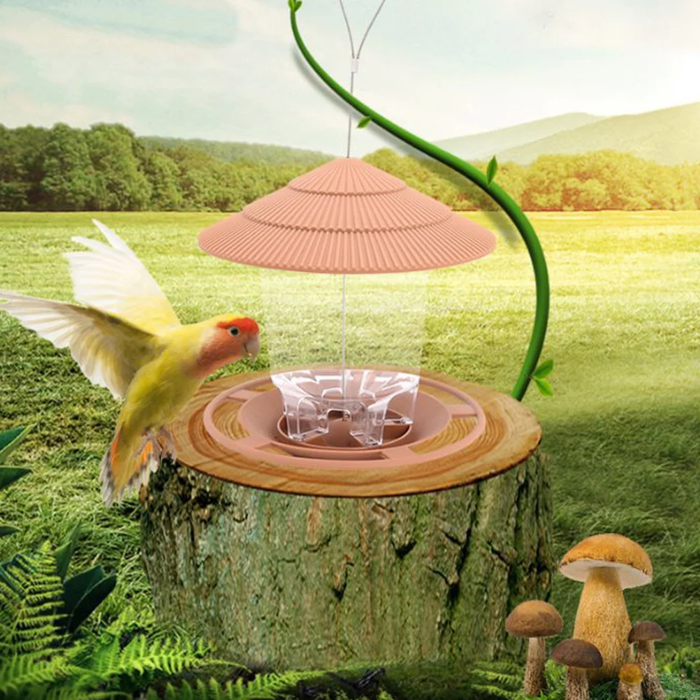 

Outdoor Hanging Bird Feeder Waterproof ABS Material Inclined Roof Bird Feeders for Wild Birds Garden Decoration