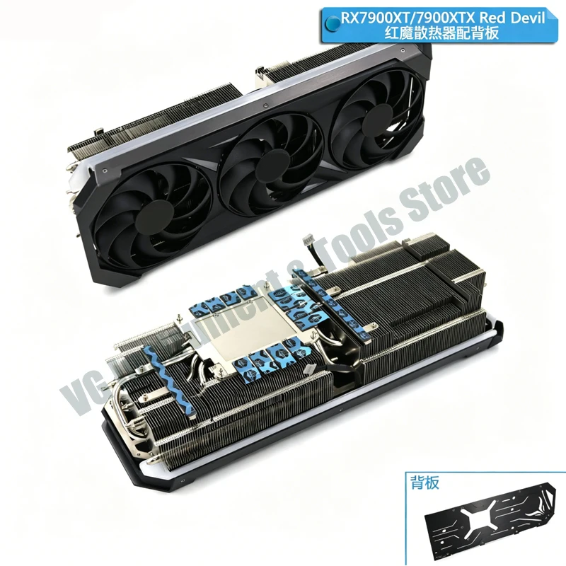 Neuer Ersatz-Kühlkörper für Powercolor RX 7700XT 7800XT 7900GRE 7900XT 7900XTX Red Devil Grafikkarten – Detail 4