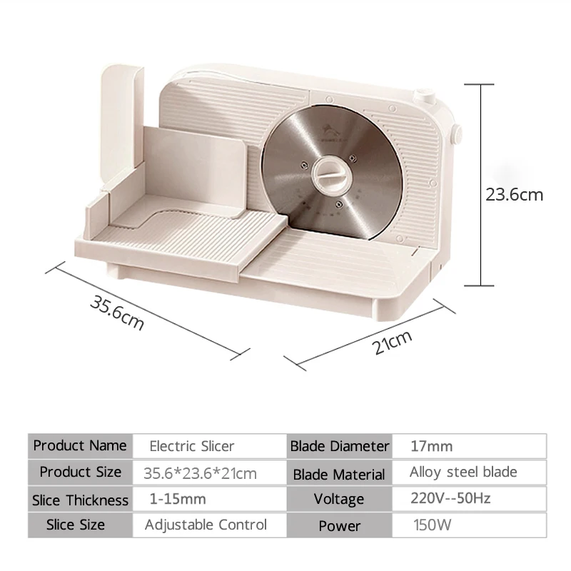 Electric Slicer Meat Cutter Machine  1-15mm Adjustable Foldable Multi Function Food Vegetable Cut Cutter Cut cheese