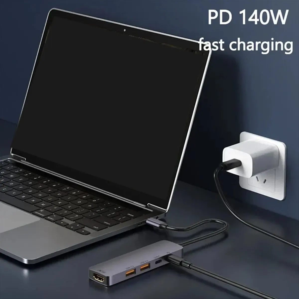 Stable- USB C HUB 10Gbps Type C to 4K60Hz HDTV PD 140W USB 3.2 GEN 2 Multifunctional Adapter for Laptop PC Accessories USB HUB