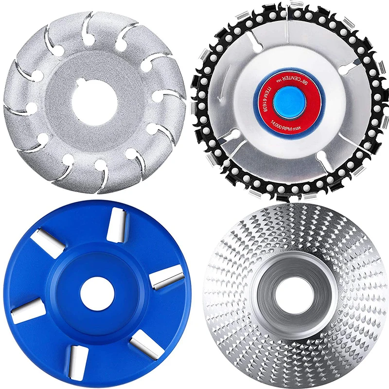 4 Inch 22 Tooth 7/14 Tooth Angle Grinder Chain Disc Woodwork Carving Chain Saw Disc Angle Grinding Disc Slotting Saw Blade Tool