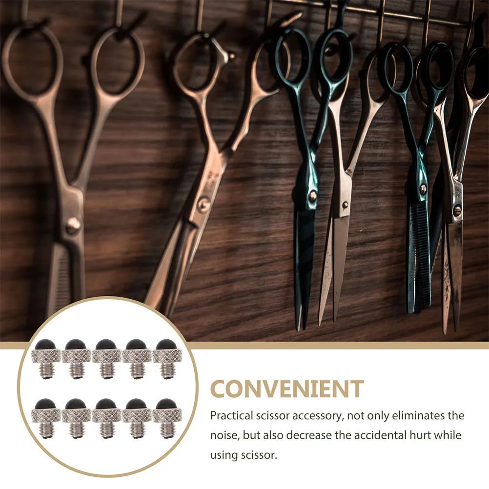 

10Pcs Haircutting Scissors Silencers High Quality Metal Noise Reduction Replacement Muffler Professional Hairdressing Scissors