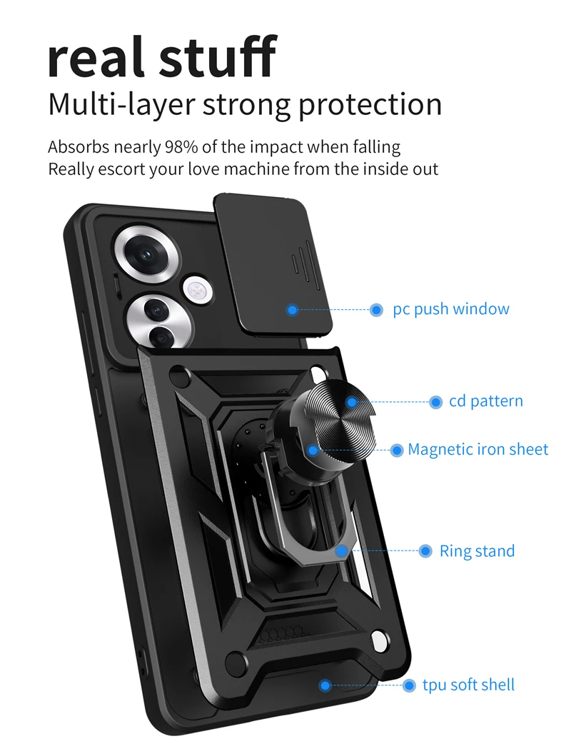 Per OPPO Reno 11F 5G custodia con anello magnetico custodia per telefono per OPPO Reno 11 F CPH2603 6.7 \