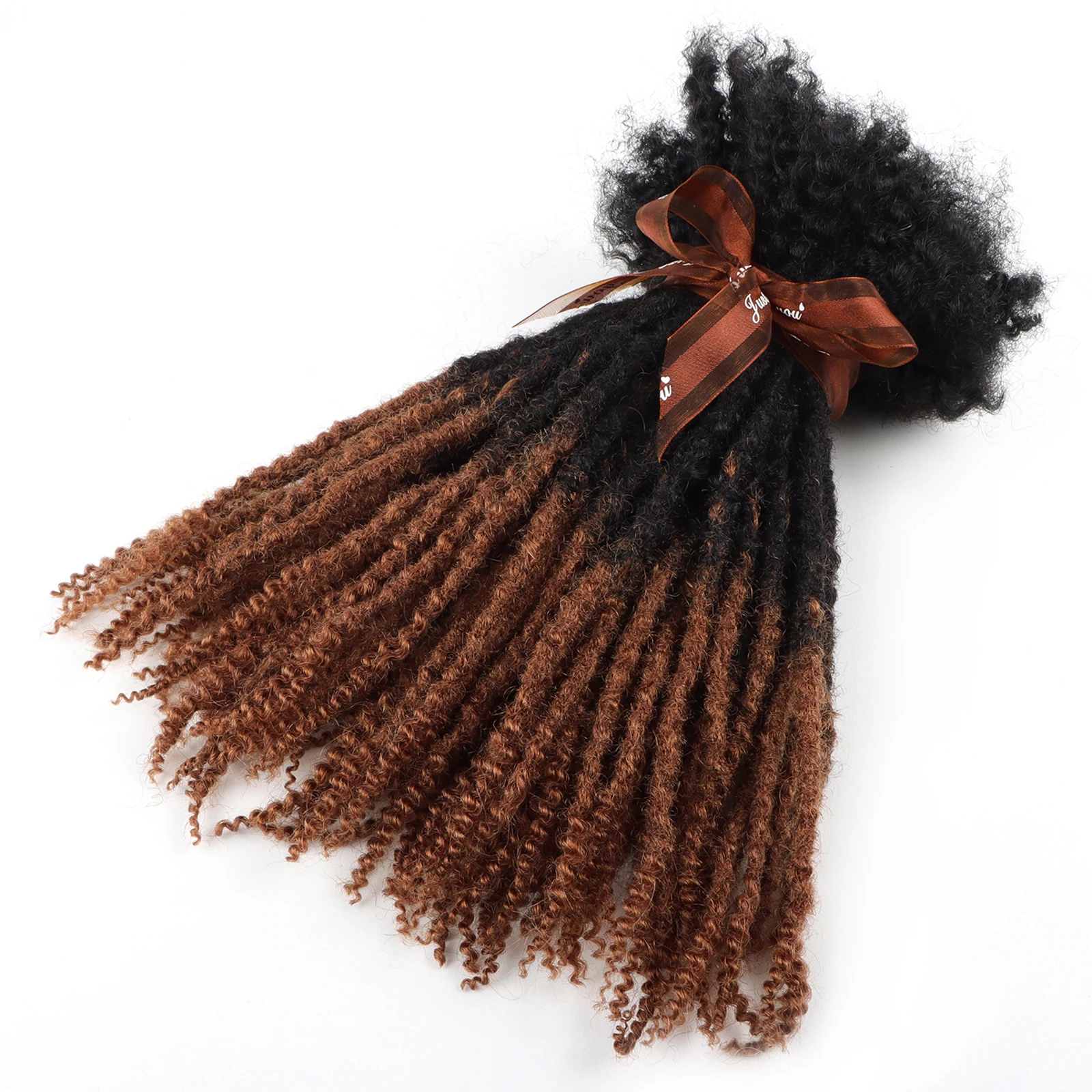 Orientfashion textured locks extension crochet hair human hair dread loc 0.4cm 0.6cm 20Pcs human hair loc extensions human