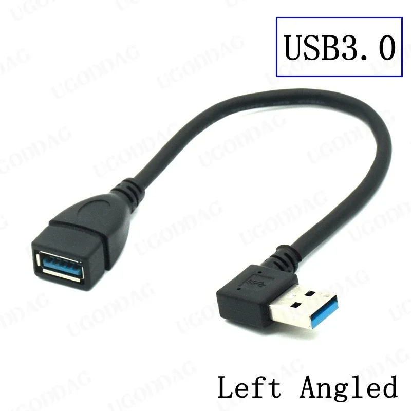 Usb Verlengkabel Usb 3.0 Mannelijk Naar Vrouwelijk Haaks 90 Graden Usb Adapter Omhoog/Omlaag/Links/Rechts Kabel Usb 0.2M