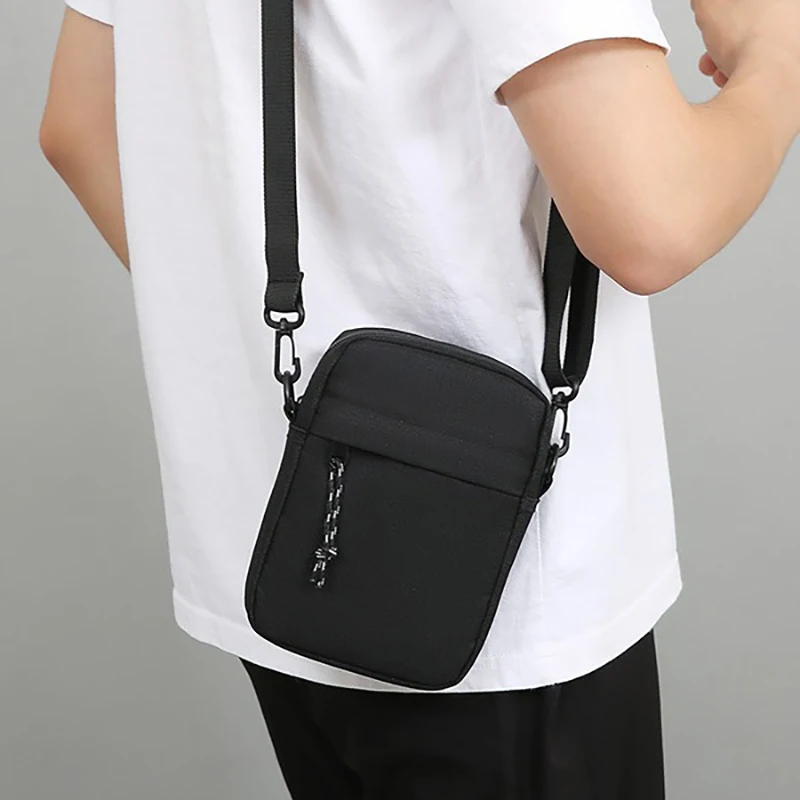 

Simple Casual Mini Crossbody Bag Men's Small Shoulder Bag For Men Oxford Messenger Phone Side Sling Bag Husband Chest Pack