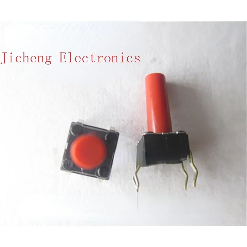 10PCSOriginal Imported From Japan Tact Switch 6*6*13 Direct Plug 4 Feet Reset Button Micro Movement Red Bing