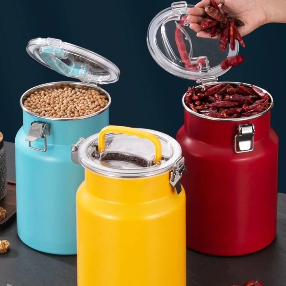 Insect-Proof Stainless Steel Sealed Tank Extra Thick Moisture-Proof Fresh Keeping Tank Large Capacity Colorful Rice Can Kitchen