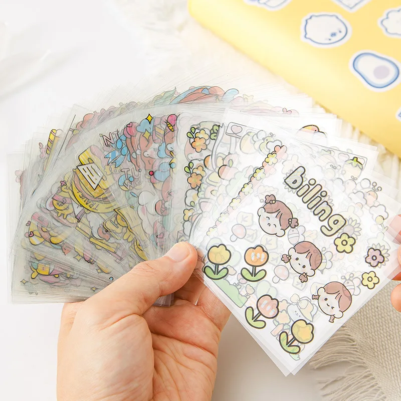 100 Sheets Cartoons Stickers Set Pack Girl Kids Deco Scrapbooking Diary Album Aesthetic Cute Kawaii Handmade DIY Stationery