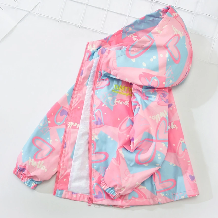 Jaqueta para Meninas, Casaco Casual à Prova de Vento para Adolescentes, Outono e Inverno