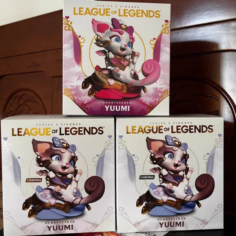 Original League Of Legends Anime Cat Yuumi Figure Valentine\'s Day Limited Suit Limited Collection Model Collectiable Toy Gift