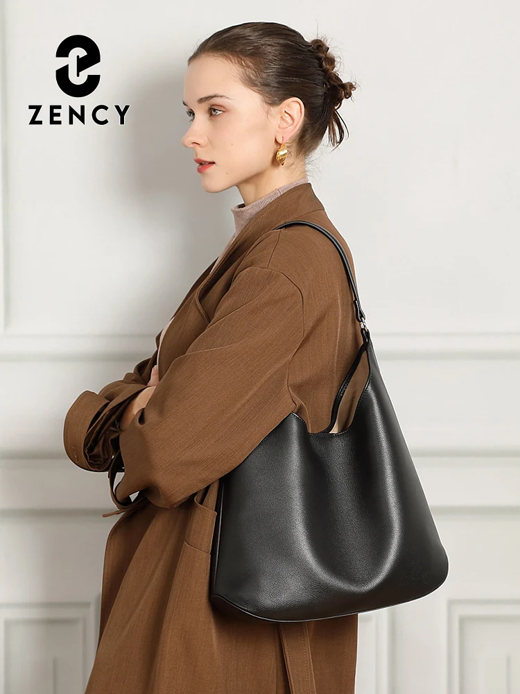 

Женская сумка Zency из натуральной кожи, сумка-хобо, модная сумка через плечо большой вместимости