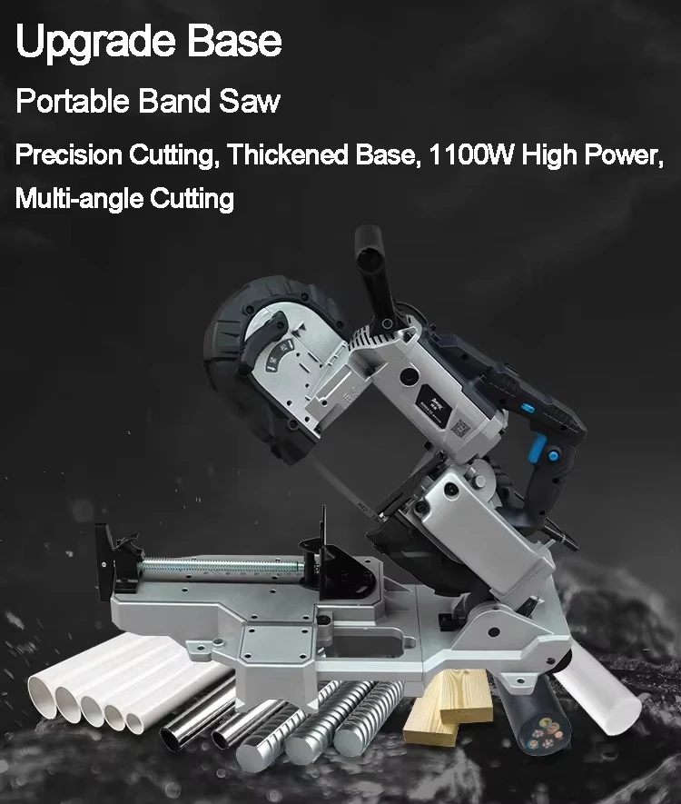 Saw Removable Alloy Steel Base Cordless Band Saw Cutting Capacity Hand