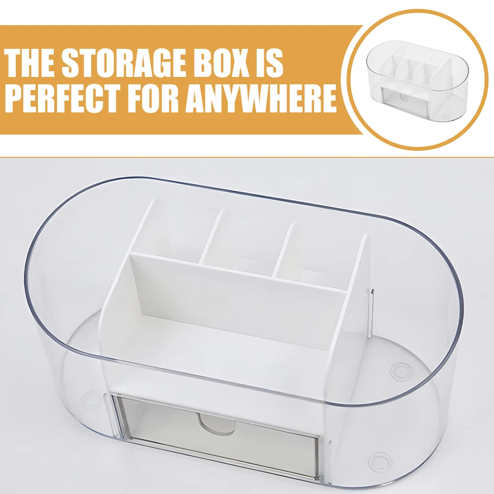 

Makeup Storage Box Transparent White Desktop ganizer for Brushes Lipstick Pens 5 Layers HIPS Clean Bedroom