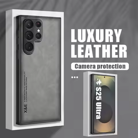 Sheepskin Leather Case For Samsung Galaxy S25 Ultra S23 S22 Plus S21 S20 FE Note 20 10 Luxury Cases For Samsung S24 Ultra Cover