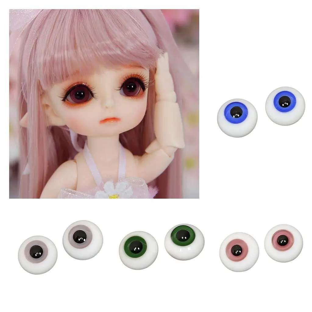 Muñecas de seguridad de vidrio de 2 uds., 10mm, accesorios para marionetas de juguete, manualidades