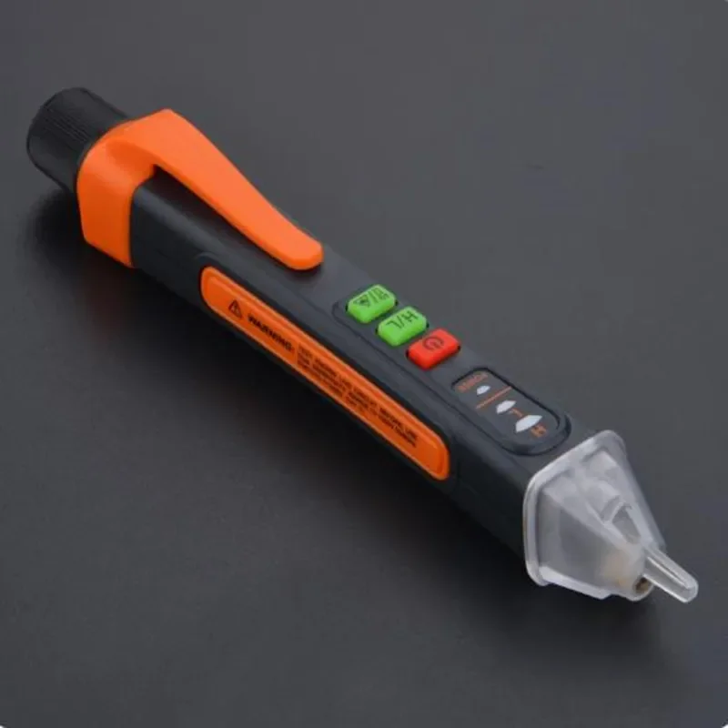 Non-Contact AC Voltage Tester 12-1000V Circuit Breakpoint Finder Sensitivity Adjustable Empty FireWire Tester LCD Electroscope