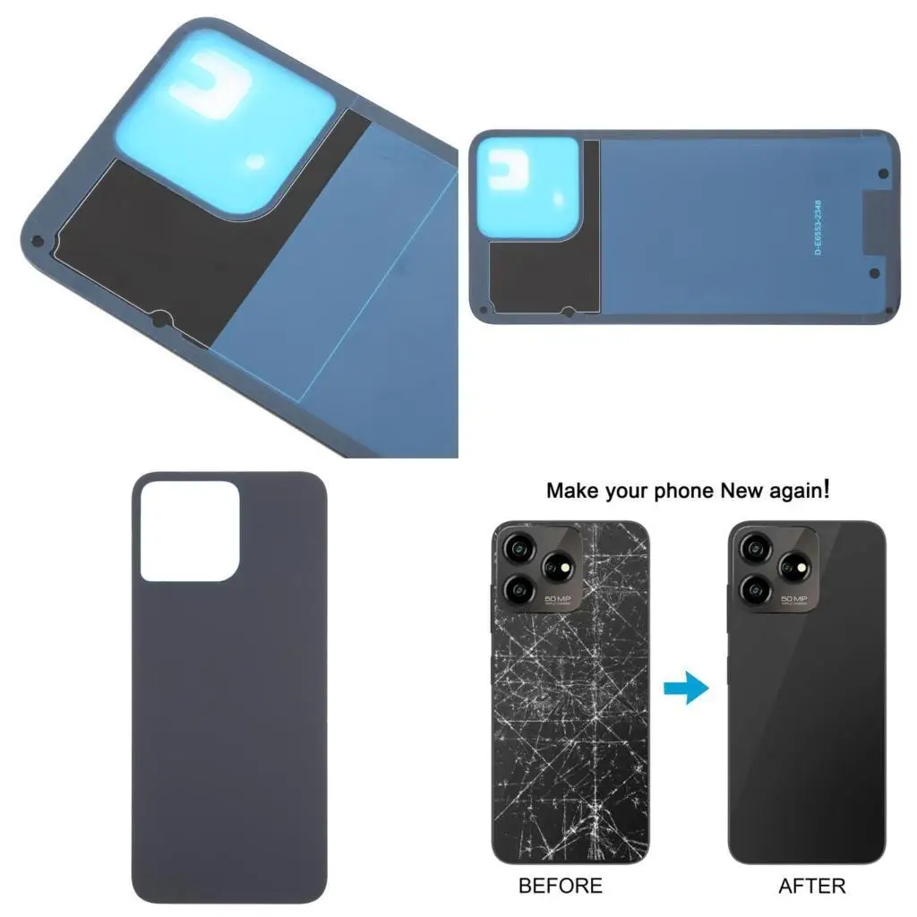 

R53C Upgraded Shock Resistant Battery Cover Panel Glass Replacement Back Cover Damage Defense for Blade Design 4G