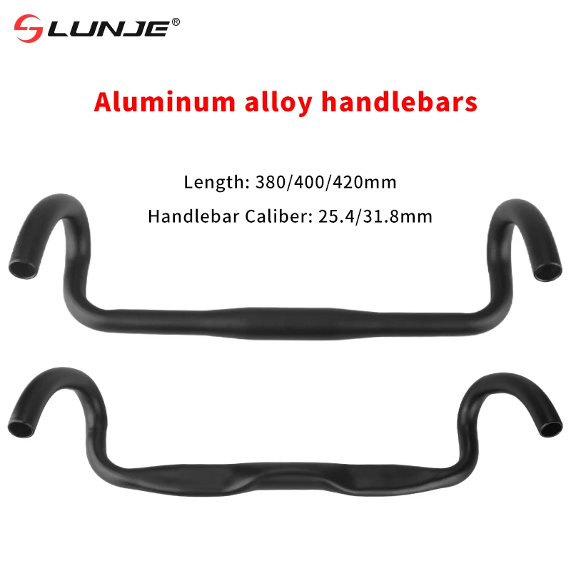 LUNJE-مقود الدراجة الطريق خفيفة ، مقبض دراجة ، سباق قطرة بار ، والحد من المقاومة ، عازمة المقود ، قطع غيار الدراجة #2