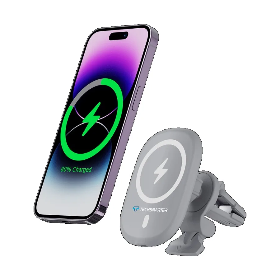 

Magnetic Wireless Car Charger and Mount with Air Vent Holder. Compatible with iPhone 12 13 14 15 Only.