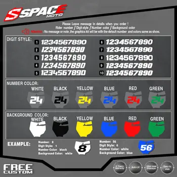 SPACE 訂製摩托車圖案背景貼紙,適用於 HONDA CRF250 2010 2011 2012 2013 CRF450 2009-2012 貼紙套裝 09 10 最佳銷售 本田 CRF 250 2012 - №3