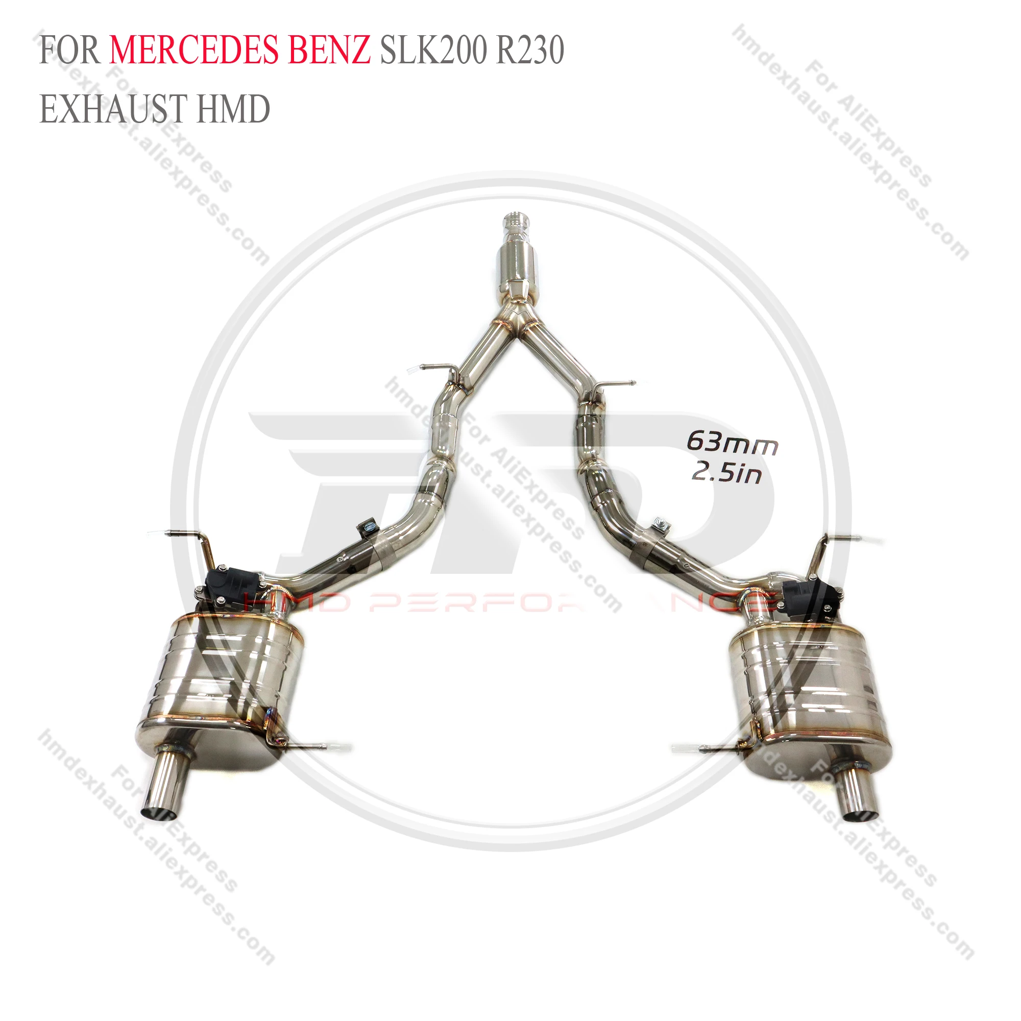 

Catback из нержавеющей стали для Mercedes Benz SLK200 R230 с клапаном выхлопной системы HMD Сертификация качества производительности