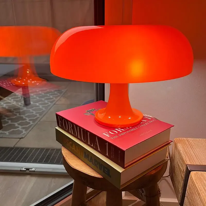 Imagem -02 - Mushroom Led Table Lamp Minimalist Desk Lights Iluminação Moderna para o Quarto do Hotel Bedside And Living Room Decoração de Designer Italiano