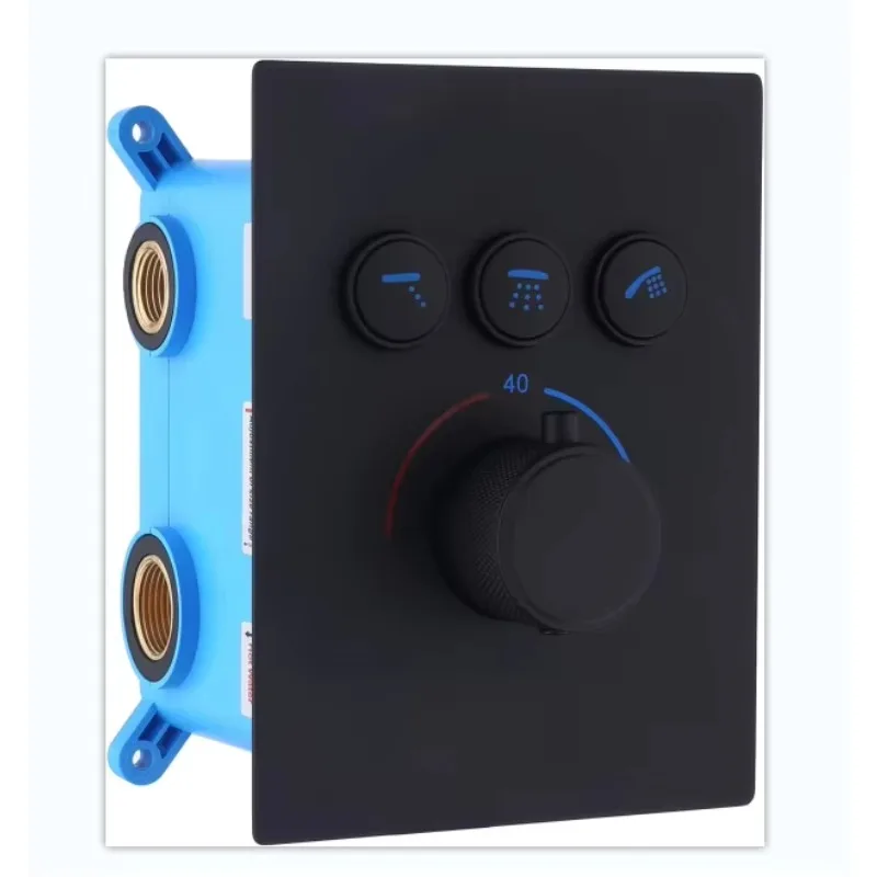 3-ходовой клапан для душевой насадки с кнопочным грубым термостатическим регулирующим клапаном для душа, комплект всех функций, можно использовать вместе клапана 3-ходовой клапан для душевой насадки с кнопочным грубым термостатическим регулирующим клапаном для душа, комплект всех функций, можно использовать вместе клапана