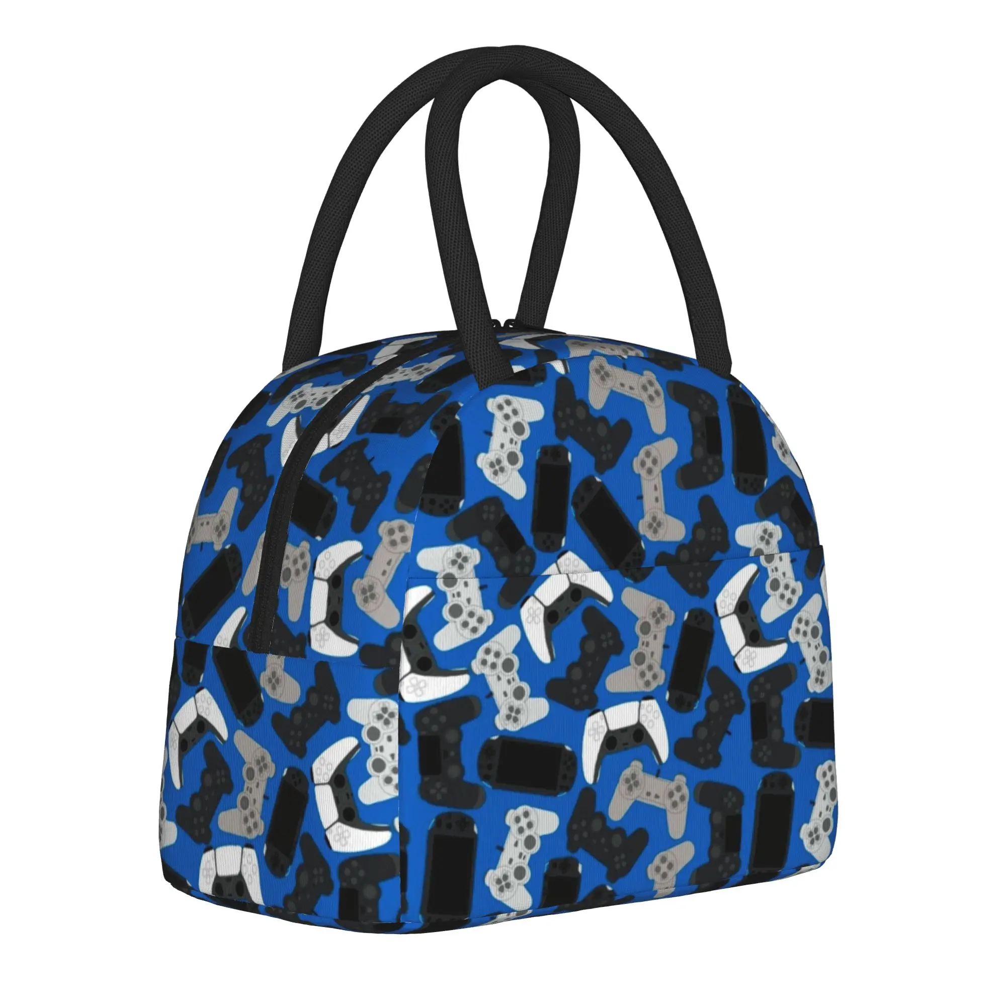 Game Controller Pattern  Insulated Lunch Bags Thermal Bag Meal Container Game Leakproof Tote Lunch Box Men Women Beach  Picnic