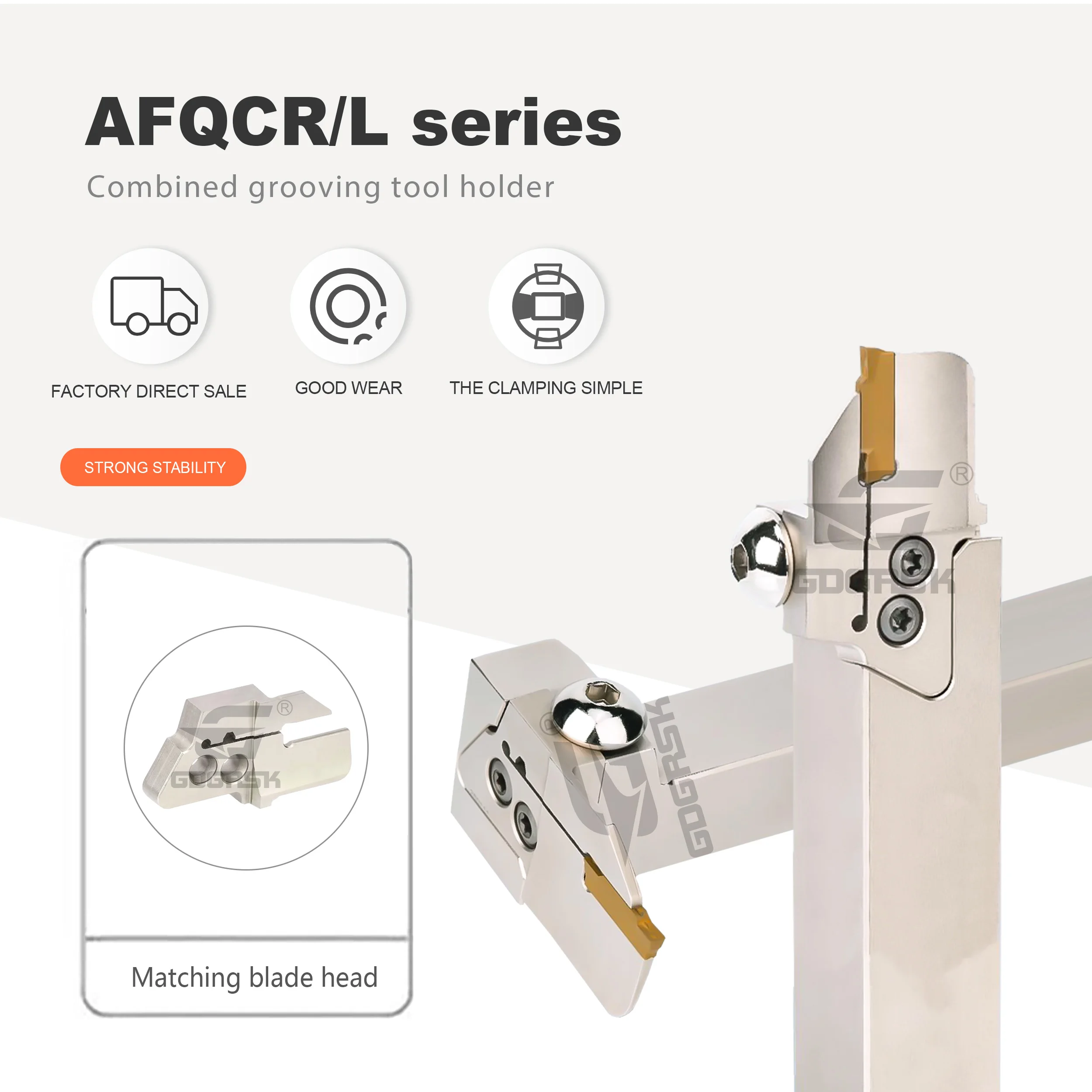 

Комбинированная режущая планка серии AFCQR/L AFQCL1616 AFQCR3232B Режущая головка для наружной торцевой паз MGMN20/36H-3T10R