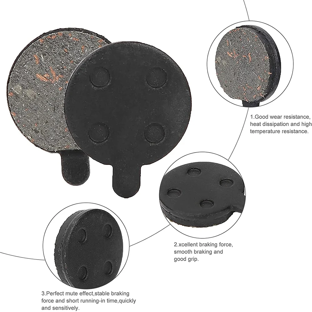 Brake Pads,4 Pairs Semi Metal Brake Disc Rotor Pad For 10Inch Electric Scooter