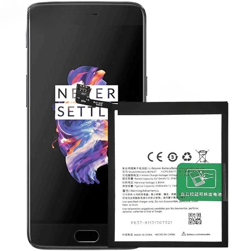 Nouveau BLP637 3.85V 3300mAh batterie de téléphone portable pour OnePlus 5 A5001/5T A5010 batterie de remplacement de téléphone haute capacité