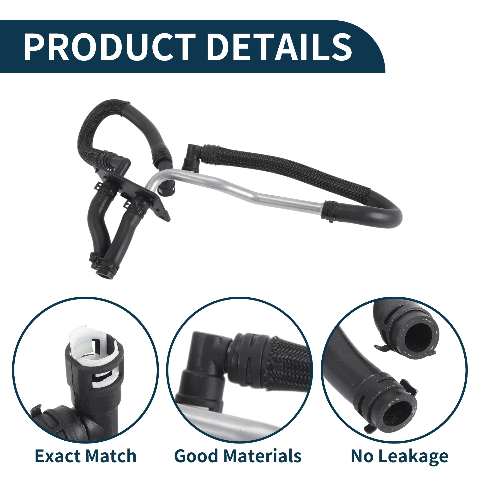 

UXCELL шланг радиатора, шланг нагревателя No 55038032AK для Dodge Durango 2011-2014, резиновая труба для теплой воды, черный, 1 шт.