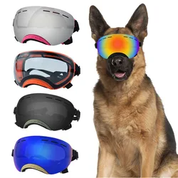 1 Pet Supplies Snap On Lens Pet Glasses Big Dog Goggles UV Protection Windproof Outdoor Travel Dog Sunglasses