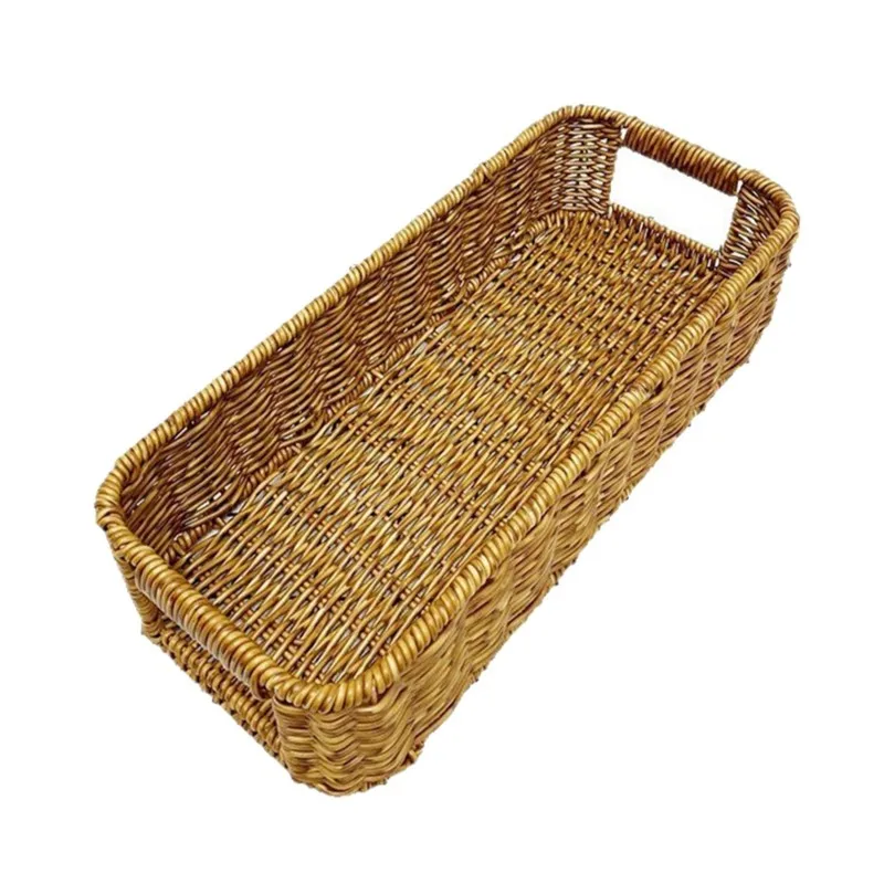 【FLASH-SALE!】Modern Rectangular Dual-Port Design PP Storage Basket For Kitchen, Bathroom-Multi-Purpose