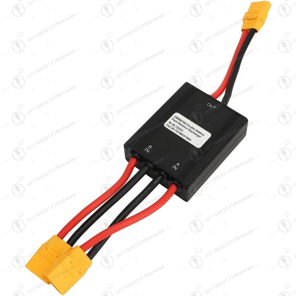 

Electric Bike Dual Battery Discharge Converter 100A 20-72VDC Aluminum Alloy Switch Balancer with XT90 Plug