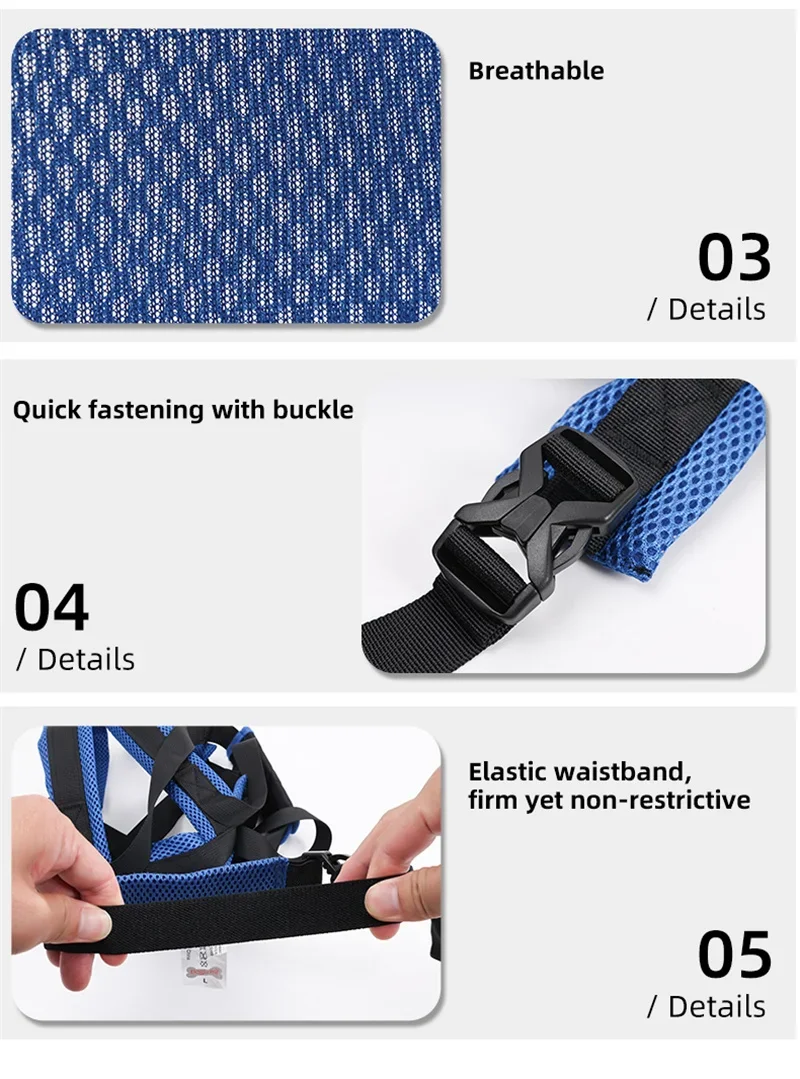 New Upgraded Dog Rear Leg Support Harness Adjustable Pet Lift Sling for Injured Disabled Elderly Dogs Walking Assistance Supply