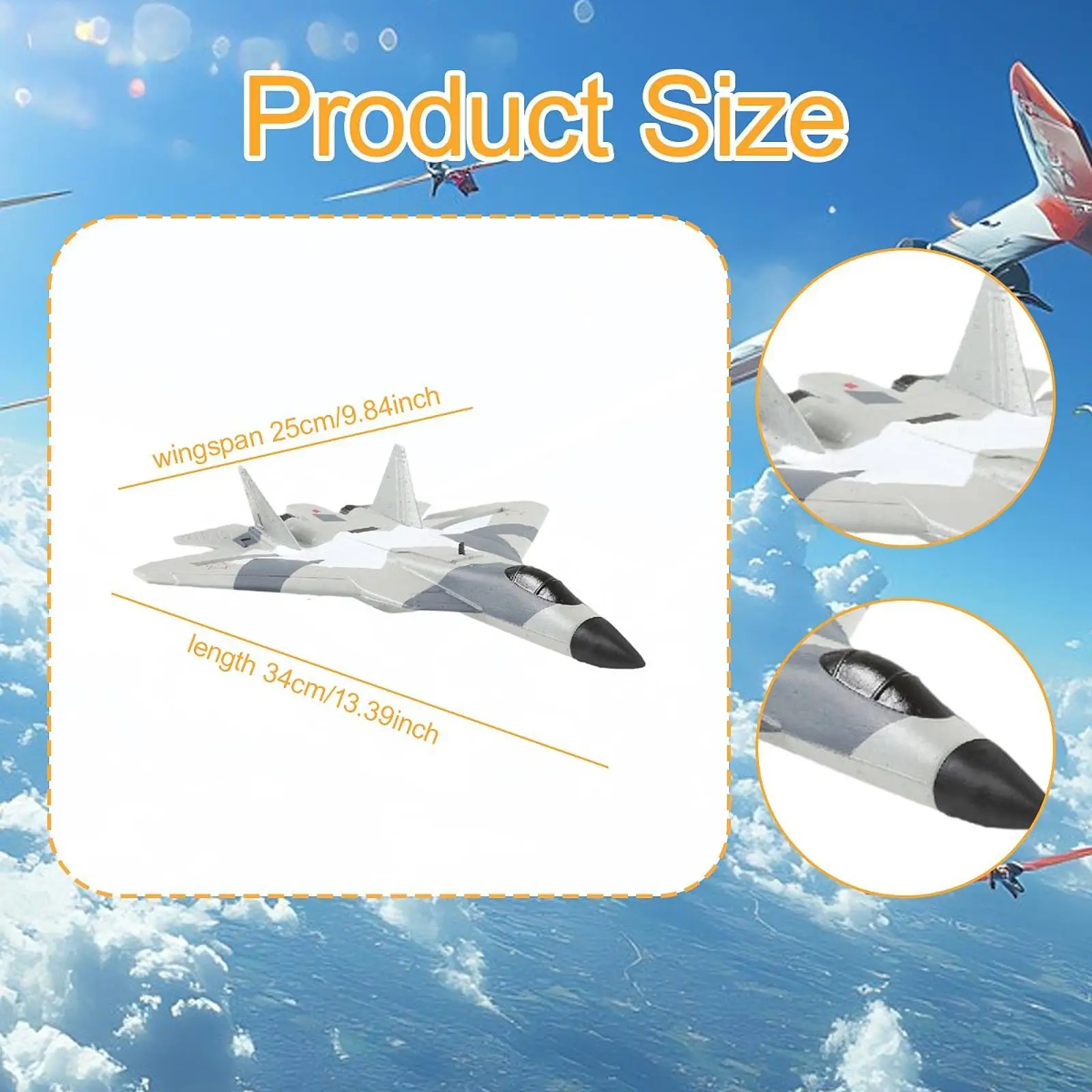 

RC Airplane Birthday Gift Fighter Model Remote Control Airplane Toy Glider for Adults Beginner Kids Boys Girls Easy to Fly