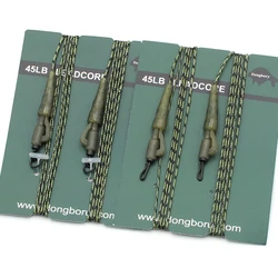 100cm Carp Fishing Lead Core Line Leader Leadcore Lead Clips 12 Braided Leader Line  Carp Hair Chod Rig For Carp Fishing Tackle