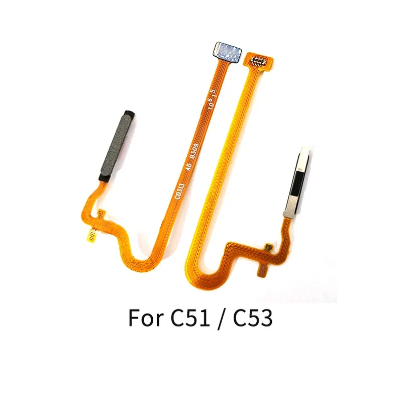 New For Realme C51 C53 Power Button Fingerprint Sensor Flex Cable Repair Parts