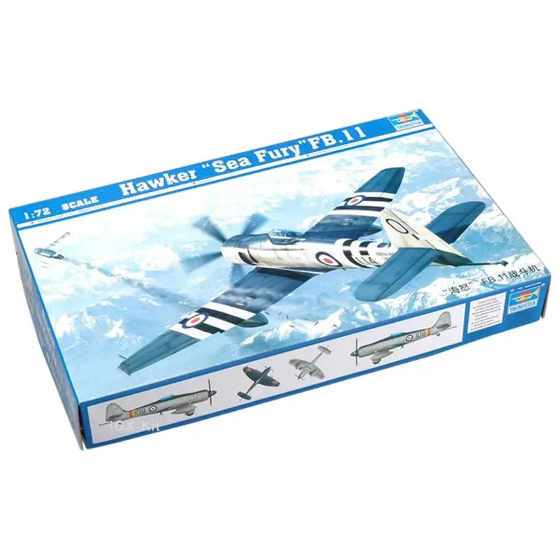 Trumpeter 1/72 01631 Hawker Sea Fury FB-11 Flugzeugbausatz, statischer Flugzeugstrahl