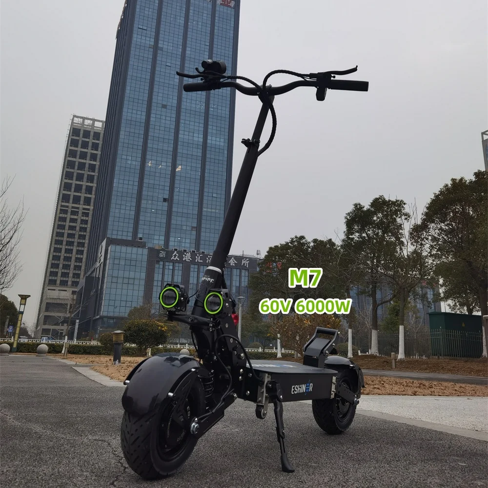 

Geofought M7 Двойной двигатель 60 В 6000 Вт 30-40ah Литиевая батарея 11-дюймовая толстая шина Двухколесный складной электрический самокат для взрослых на продажу
