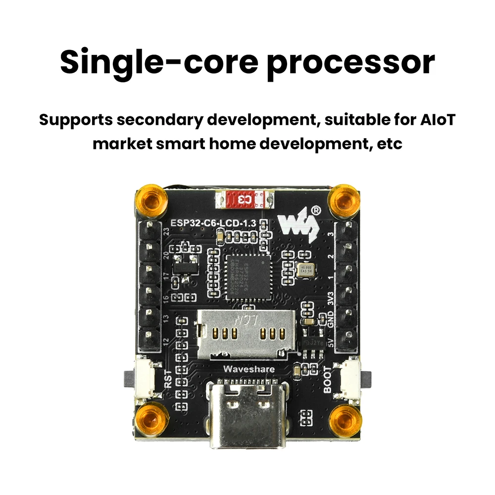 ESP32-C6 1,3-Zoll-RGB-LED-Display-Entwicklungsboard ST7789-Treiber Unterstützt WiFi 6/Bluetooth - Kompatibel für Io – Detail 7