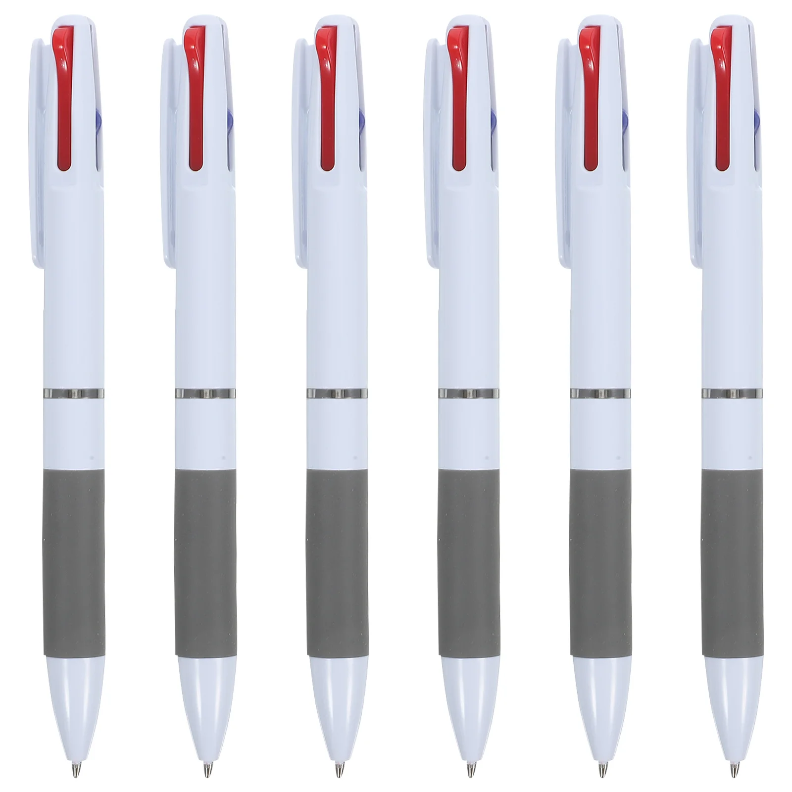 

6 шт. шариковая ручка из пластикового материала, портативная ручка для письма, офисные школьные канцелярские принадлежности, эргономичный гладкий аксессуар для письма