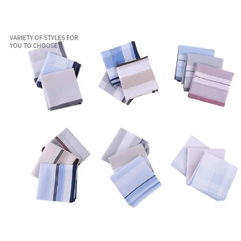 652F Colorful Lightweight Stripe Pattern Handkerchief for Wedding Business Supplies