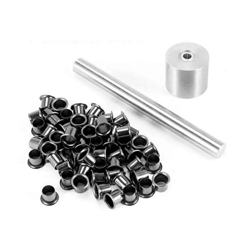 A01F-200Pcs K-피복 아일렛 리벳 설치 고정 도구 7.5MM Kydex Sheath Scabbards Eyelets 버클 네일 핀
